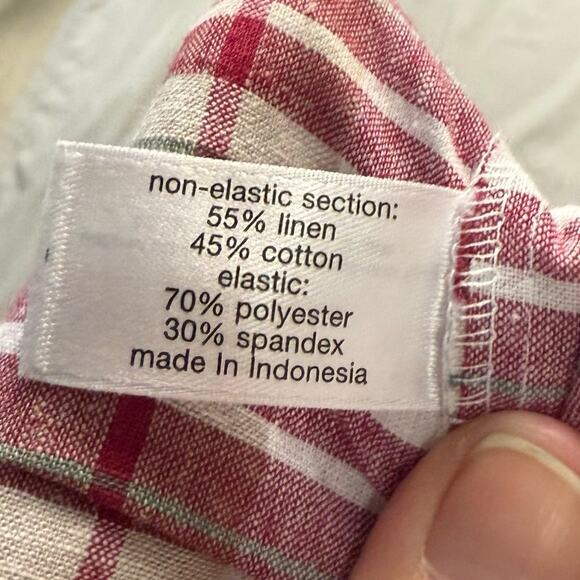 Lane Bryant Off Shoulder Summer Top Size 30/32 in Red and White - Picture 11 of 11